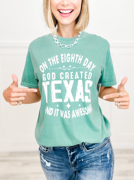 God Created Texas Graphic Tee