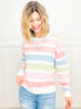 Color Fusion Crew Neck Sweater Top