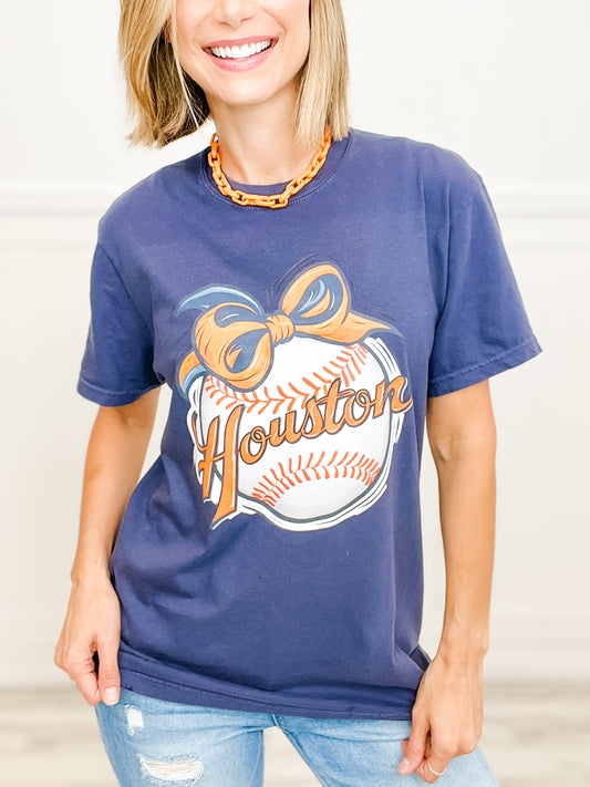 Baseball Tied With a Bow Graphic Tee