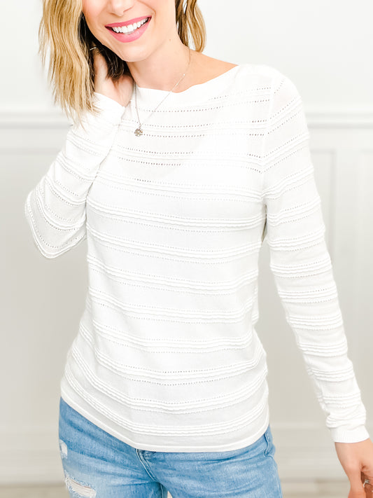 Nautical Ease Boat Neck Pullover Top