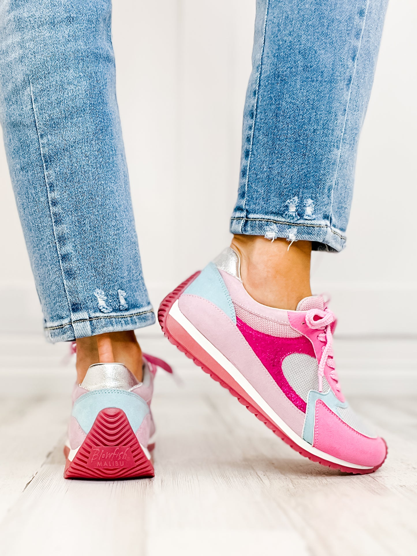 Blowfish Brentwood Tennis Shoes in Lipstick Pink