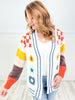 Not Your Granny's Mixed Pattern Open Front Cardigan Top