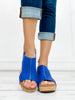 *LIMITED EDITION* Corky's Carley Electric Blue Canvas Wedge Shoe