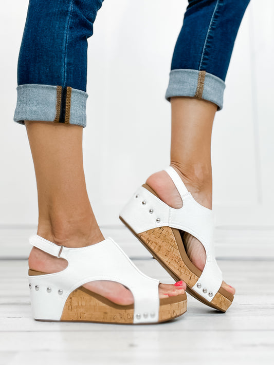 *LIMITED EDITION* Corky's Carley White Canvas Wedge Shoe
