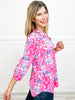 Pinky Promise Lizzy 3/4 Length Sleeve with V-Neckline Top