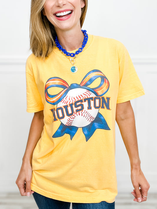 Bow on a Baseball Graphic Tee