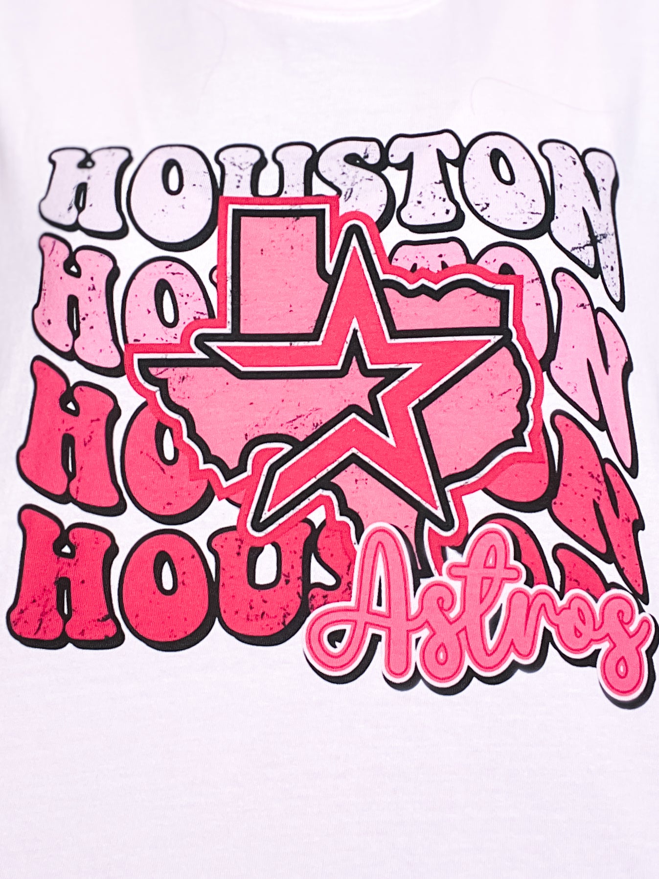 Pink Houston Baseball Graphic Tee